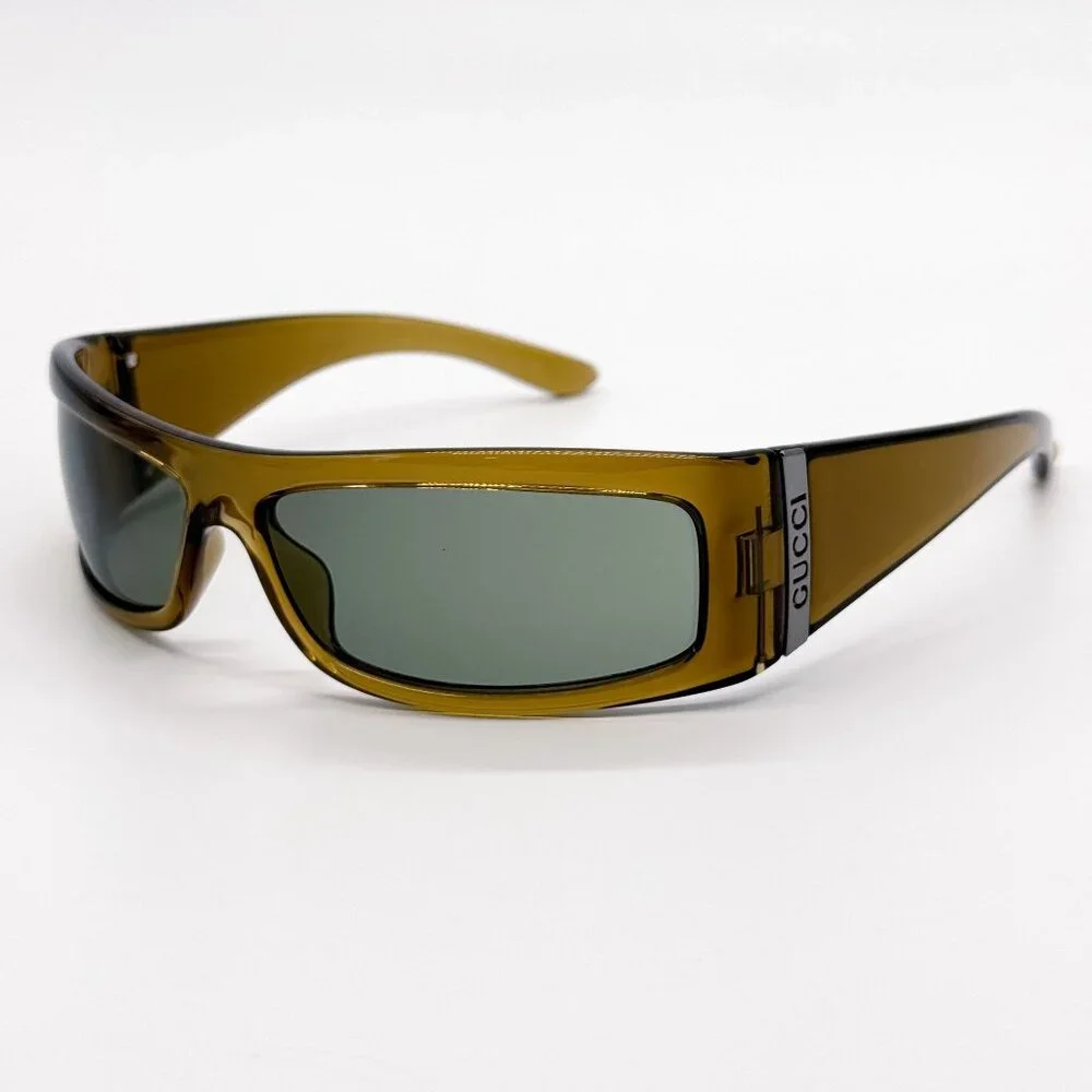 NEW GUCCI SUNGLASSES GG1492S 003 BROWN/GREEN UNISEX EYEWEAR